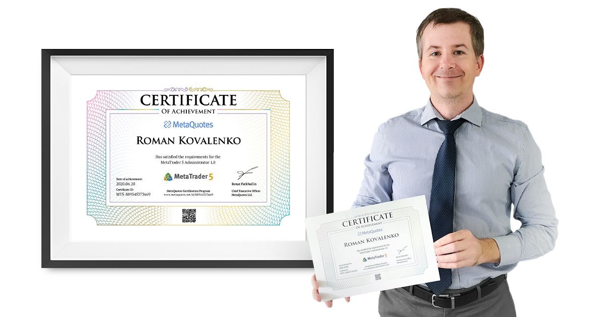 MetaQuotes Certification: "Test your mastery of everyday activities"